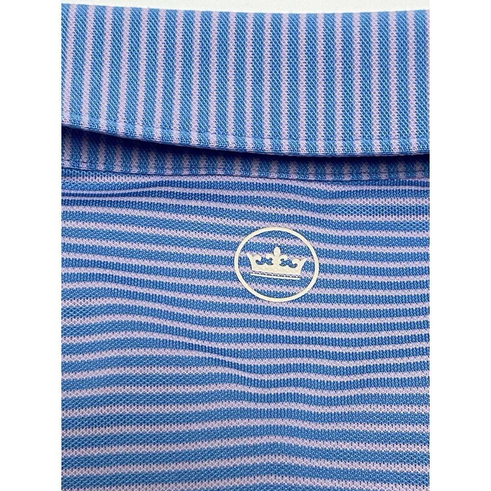 EUC Peter Millar Blue and Pink Striped Polo Shirt - Picture 6 of 6